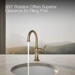 Single-handle kitchen sink faucet
