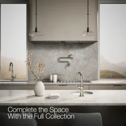 Single-handle kitchen sink faucet