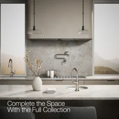 Single-handle kitchen sink faucet