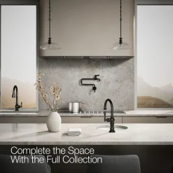 Single-handle kitchen sink faucet