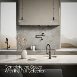 Single-handle kitchen sink faucet