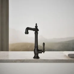 Single-handle kitchen sink faucet