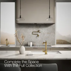 Single-handle kitchen sink faucet
