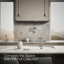 Single-handle kitchen sink faucet