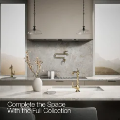 Single-handle kitchen sink faucet