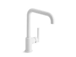 Single-handle kitchen sink faucet