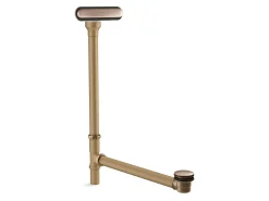 Slotted overflow brass bath drain