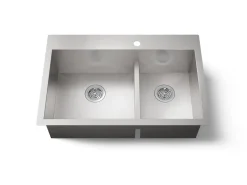 Smart Divide® 33" top-/undermount double-bowl kitchen sink