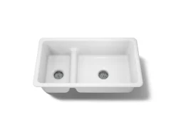 Smart Divide® 33" top-/undermount double-bowl kitchen sink