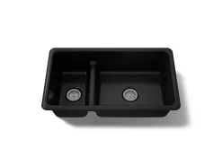 Smart Divide® 33" top-/undermount double-bowl kitchen sink