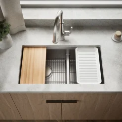 Smart Divide® 32" undermount double-bowl workstation kitchen sink