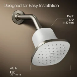Square single-function filtered showerhead, 1.75 gpm