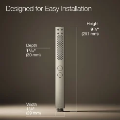 Square two-function handshower, 2.5 gpm
