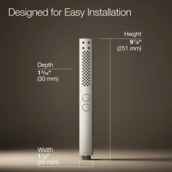 Square two-function handshower, 2.5 gpm