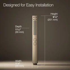 Square two-function handshower, 1.75 gpm