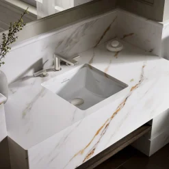16-1/4" square undermount bathroom sink