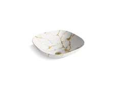 16-3/4" square vessel bathroom sink, no overflow
