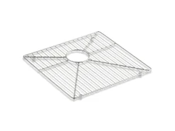 Stainless steel sink rack for left bowl, 16-15/16" x 15-15/16"