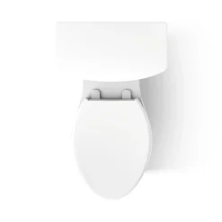 Tall ContinuousClean two-piece elongated toilet with skirted trapway, 1.28 gpf