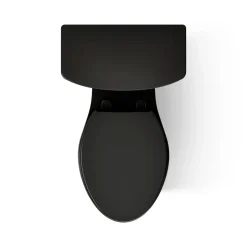 Tall ContinuousClean two-piece elongated toilet with skirted trapway, 1.28 gpf