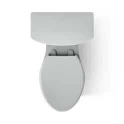 Tall ContinuousClean two-piece elongated toilet with skirted trapway, 1.28 gpf