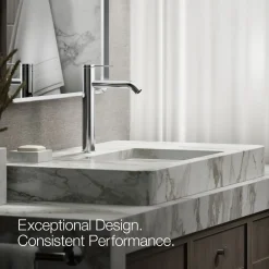 Tall single-handle bathroom sink faucet, 1.2 gpm