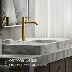 Tall single-handle bathroom sink faucet, 1.2 gpm