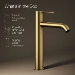 Tall single-handle bathroom sink faucet, 1.2 gpm