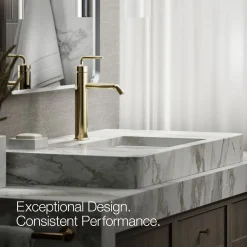 Tall single-handle bathroom sink faucet with Lever handle, 1.2 gpm