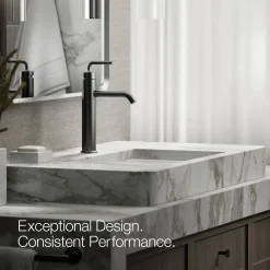 Tall single-handle bathroom sink faucet with Lever handle, 1.2 gpm