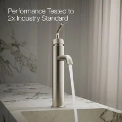Tall single-handle bathroom sink faucet with Lever handle, 1.2 gpm