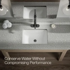 Tall single-handle bathroom sink faucet, 0.5 gpm