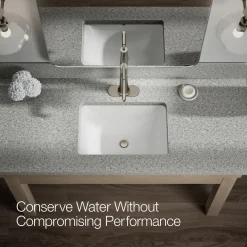Tall single-handle bathroom sink faucet, 0.5 gpm