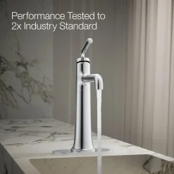 Tall single-handle bathroom sink faucet, 0.5 gpm