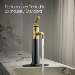 Tall single-handle bathroom sink faucet, 0.5 gpm