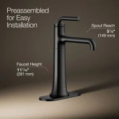 Tall single-handle bathroom sink faucet, 1.2 gpm
