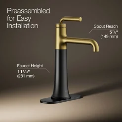 Tall single-handle bathroom sink faucet, 1.2 gpm