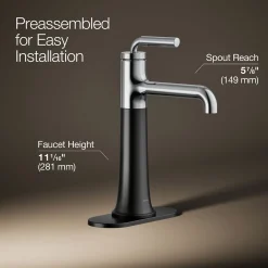 Tall single-handle bathroom sink faucet, 1.2 gpm
