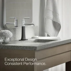 Tall single-handle bathroom sink faucet, 1.2 gpm