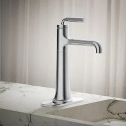 Tall single-handle bathroom sink faucet, 1.2 gpm