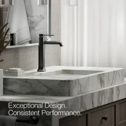 Tall single-handle bathroom sink faucet, 1.2 gpm