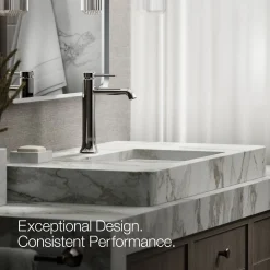 Tall single-handle bathroom sink faucet, 1.2 gpm