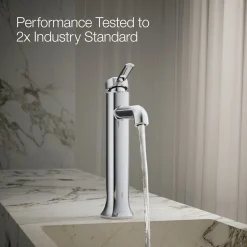 Tall single-handle bathroom sink faucet, 1.2 gpm