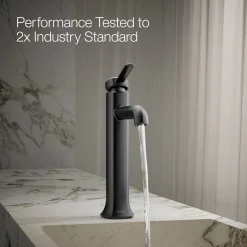 Tall single-handle bathroom sink faucet, 1.2 gpm