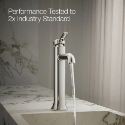 Tall single-handle bathroom sink faucet, 1.2 gpm