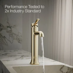 Tall single-handle bathroom sink faucet, 1.2 gpm