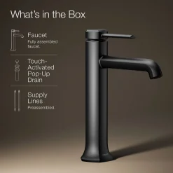 Tall single-handle bathroom sink faucet, 1.2 gpm