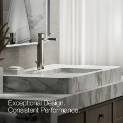 Tall single-handle bathroom sink faucet, 1.0 gpm