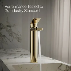 Tall single-handle bathroom sink faucet, 1.0 gpm