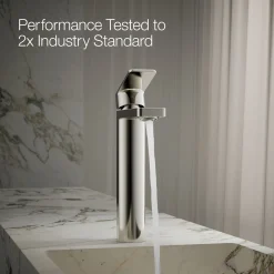 Tall single-handle bathroom sink faucet, 1.0 gpm